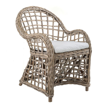 Mauritius Wicker Arm Chair With Cushion