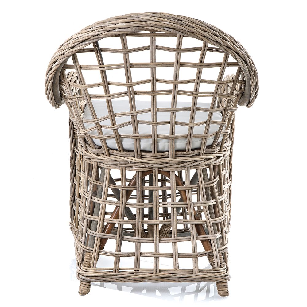 Mauritius Wicker Arm Chair With Cushion