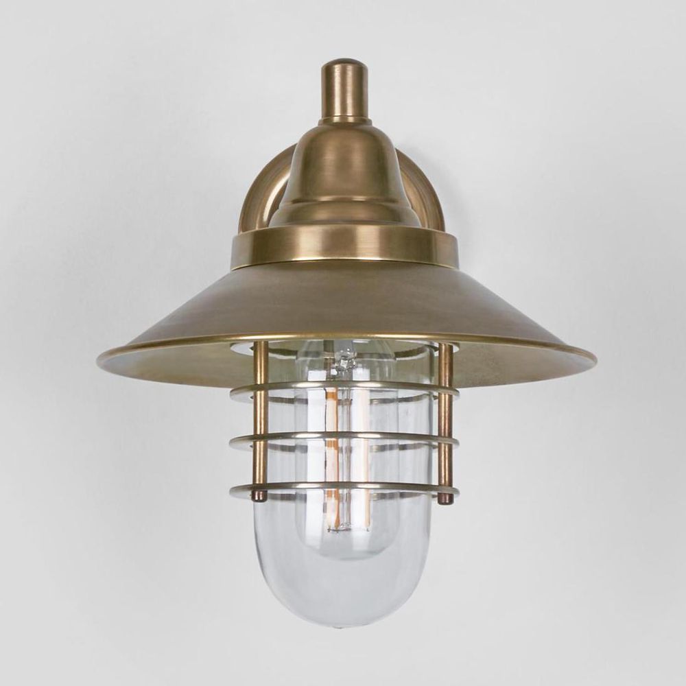 Clark Outdoor Wall Light Antique Brass