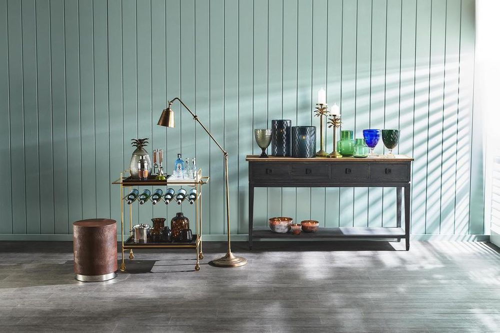 Newbury Floor Lamp Antique Brass