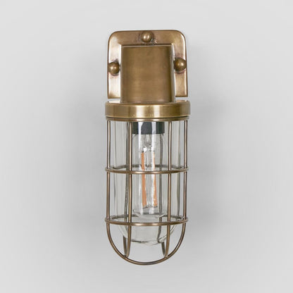 Royal London Outdoor Wall Light Antique Brass