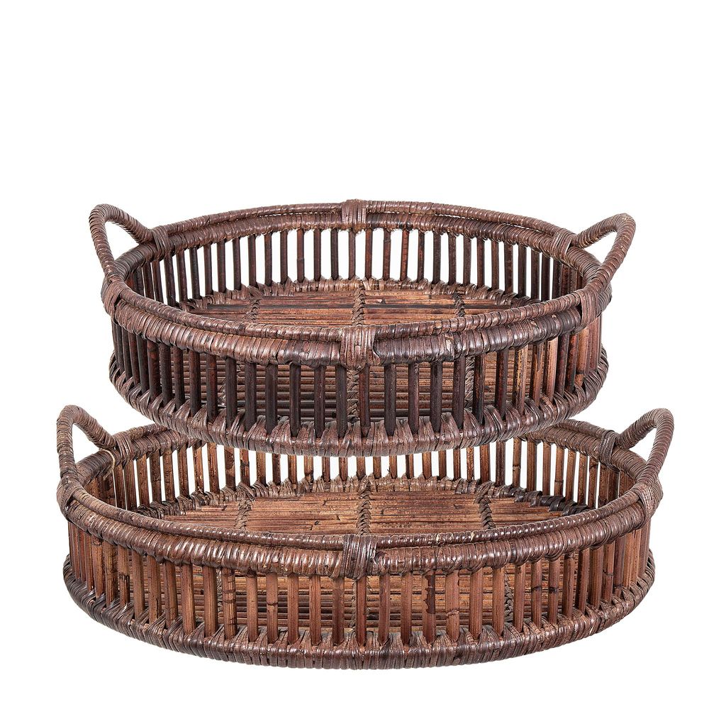 Trays Rattan Set Of 2 Bahama Brown