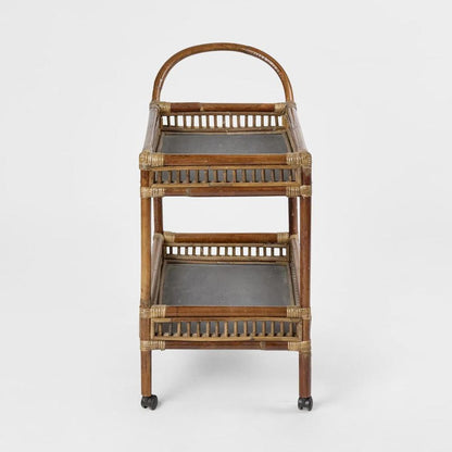 Rattan Bar Trolley