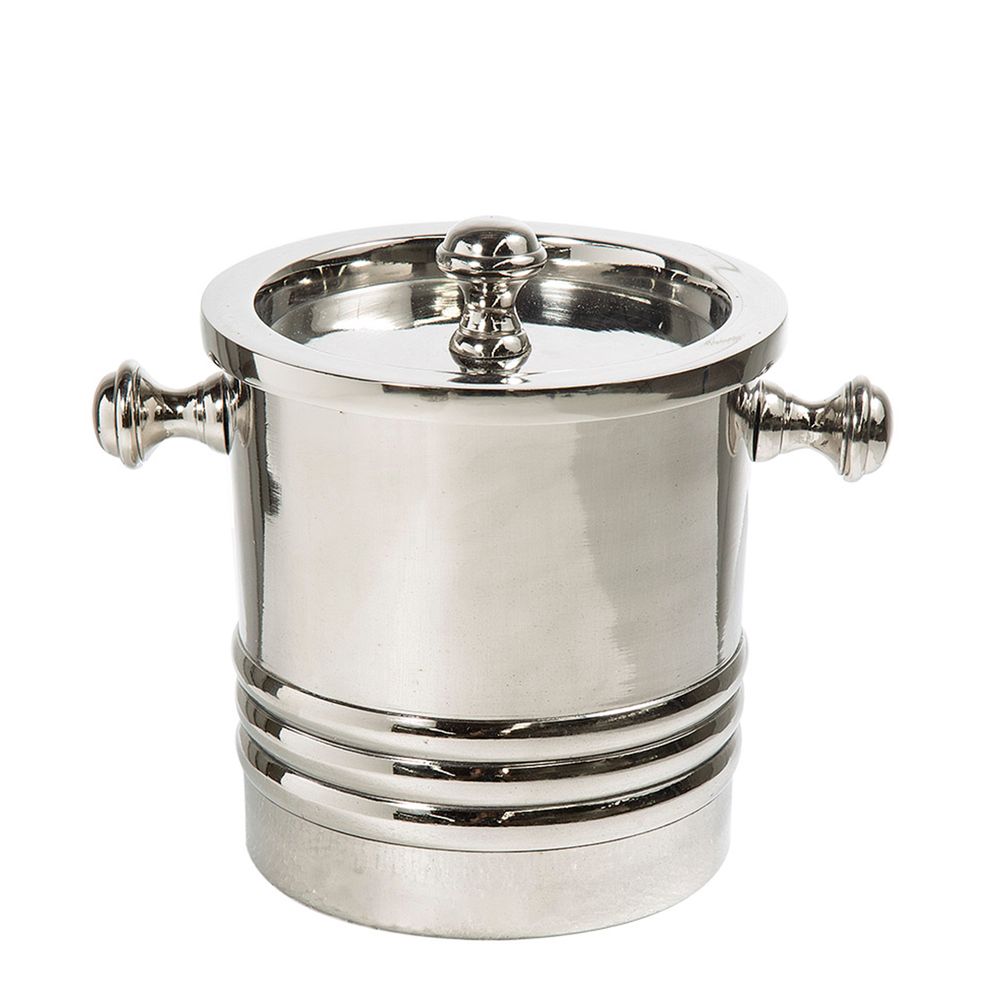 Round Ice Bucketwith Lid Nickel