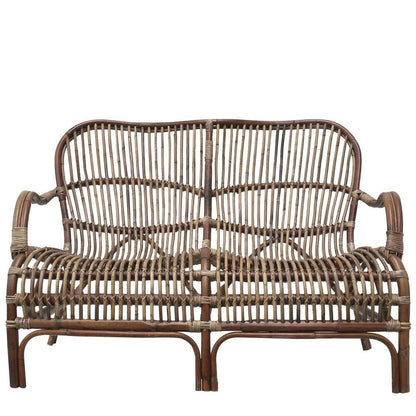 Seville Rattan Two Seater Antique -Outdoor Undercover Armchair
