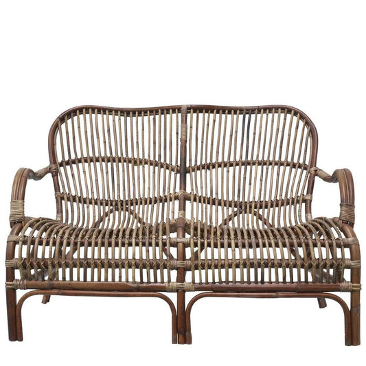 Seville Rattan Two Seater Antique -Outdoor Undercover Armchair