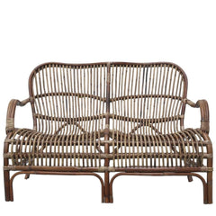 Seville Rattan Two Seater Antique -Outdoor Undercover Armchair
