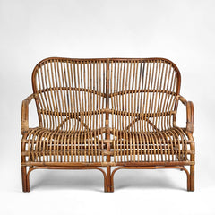 Seville Rattan Two Seater Antique -Outdoor Undercover Armchair