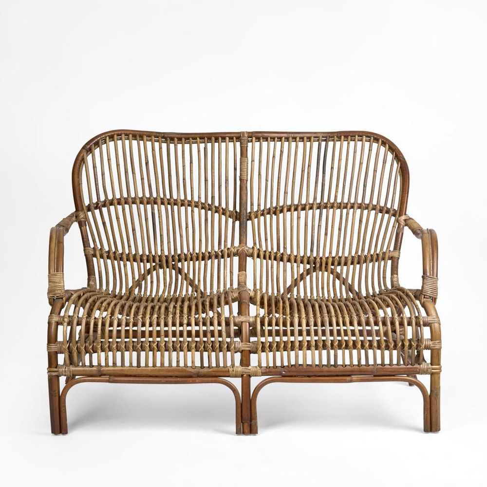 Seville Rattan Two Seater Antique -Outdoor Undercover Armchair