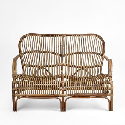 Seville Rattan Two Seater Antique -Outdoor Undercover Armchair