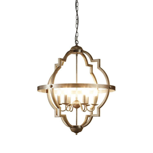 Hyatt Ceiling Pendant Large Rust Brown And Silver Black