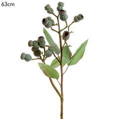 Eucalyptus Gumnut Spray 64Cm Dark Green