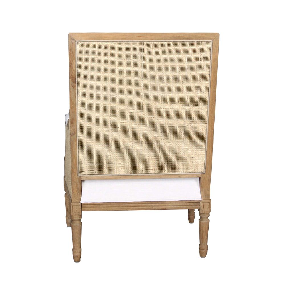 Hicks Caned Armchair White