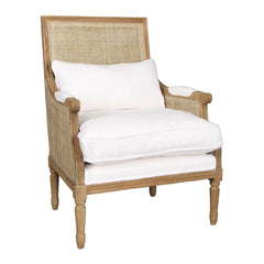 Hicks Caned Armchair White