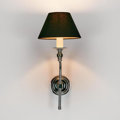 Soho Curved Wall Light Base Shiny Nickel