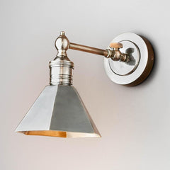 Mayfair Wall Light With Metal Shade Antique Silver