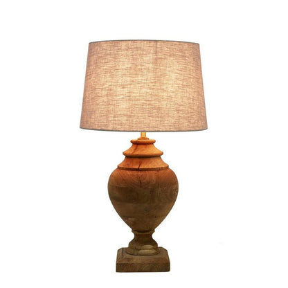Amphora Table Lamp Base Small Dark Natural- Base Only