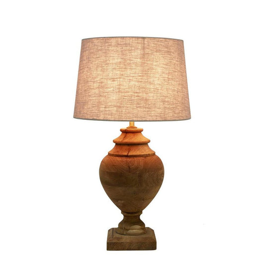 Amphora Table Lamp Base Small Dark Natural- Base Only