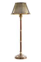 Delaware Table Lamp Antique Brass And Dar Wood