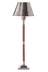 Nantucket Table Lamp Antique Silver And Dark Wood