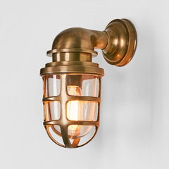 Porto Outdoor Wall Light Antique Brass