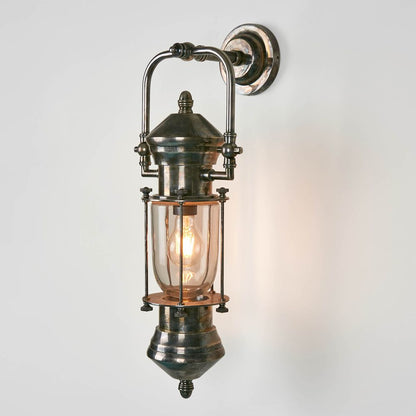 Lisbon Outdoor Wall Light Antique Silver