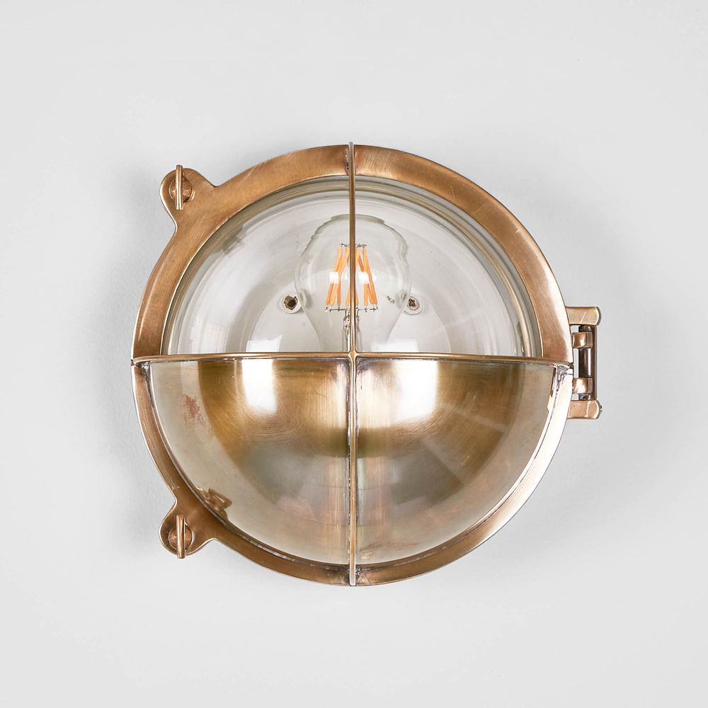 Vienna Outdoor Wall Light In Antique Brass