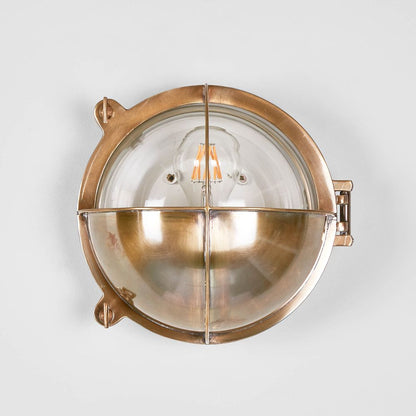 Vienna Outdoor Wall Light In Antique Brass