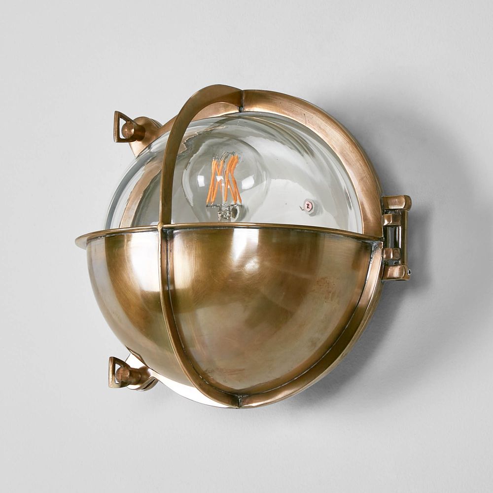 Vienna Outdoor Wall Light In Antique Brass