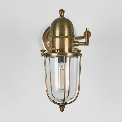 Chapel Outdoor Wall Light Antique Brass