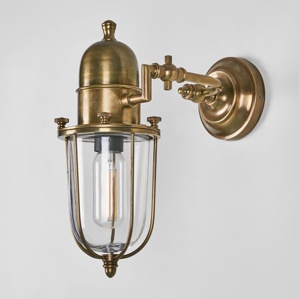 Chapel Outdoor Wall Light Antique Brass