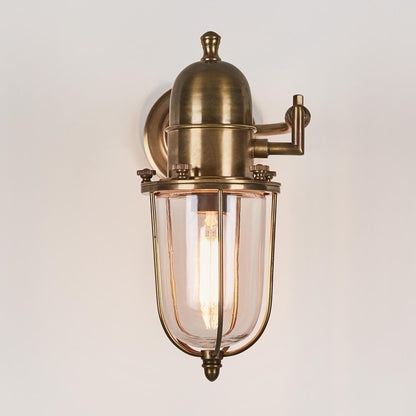 Chapel Outdoor Wall Light Antique Brass