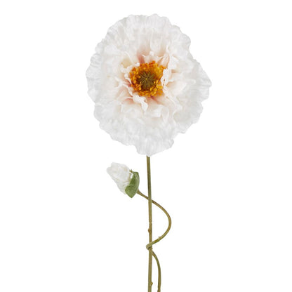 Poppy Stem 75Cm White