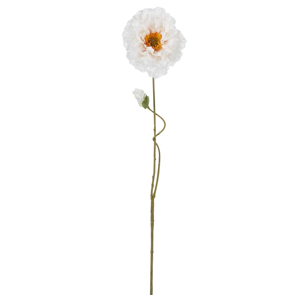 Poppy Stem 75Cm White