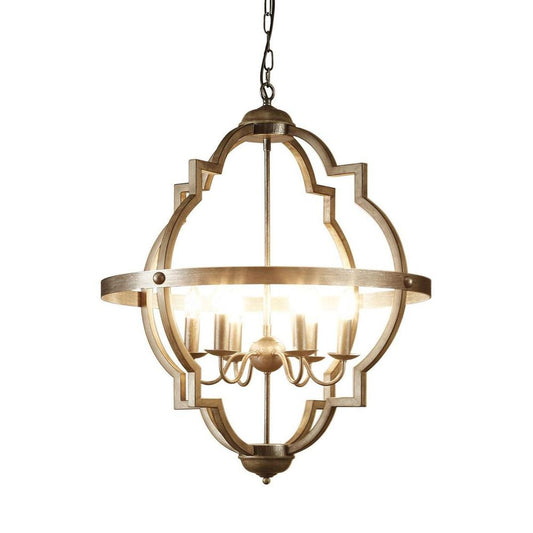 Hyatt Ceiling Pendant Extra Large Rust Brown And Silver Black