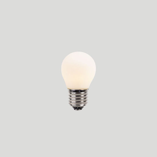 G45 Fancy Round E27 Led Filament - Porcelain Frosted - 3W E27 2700K