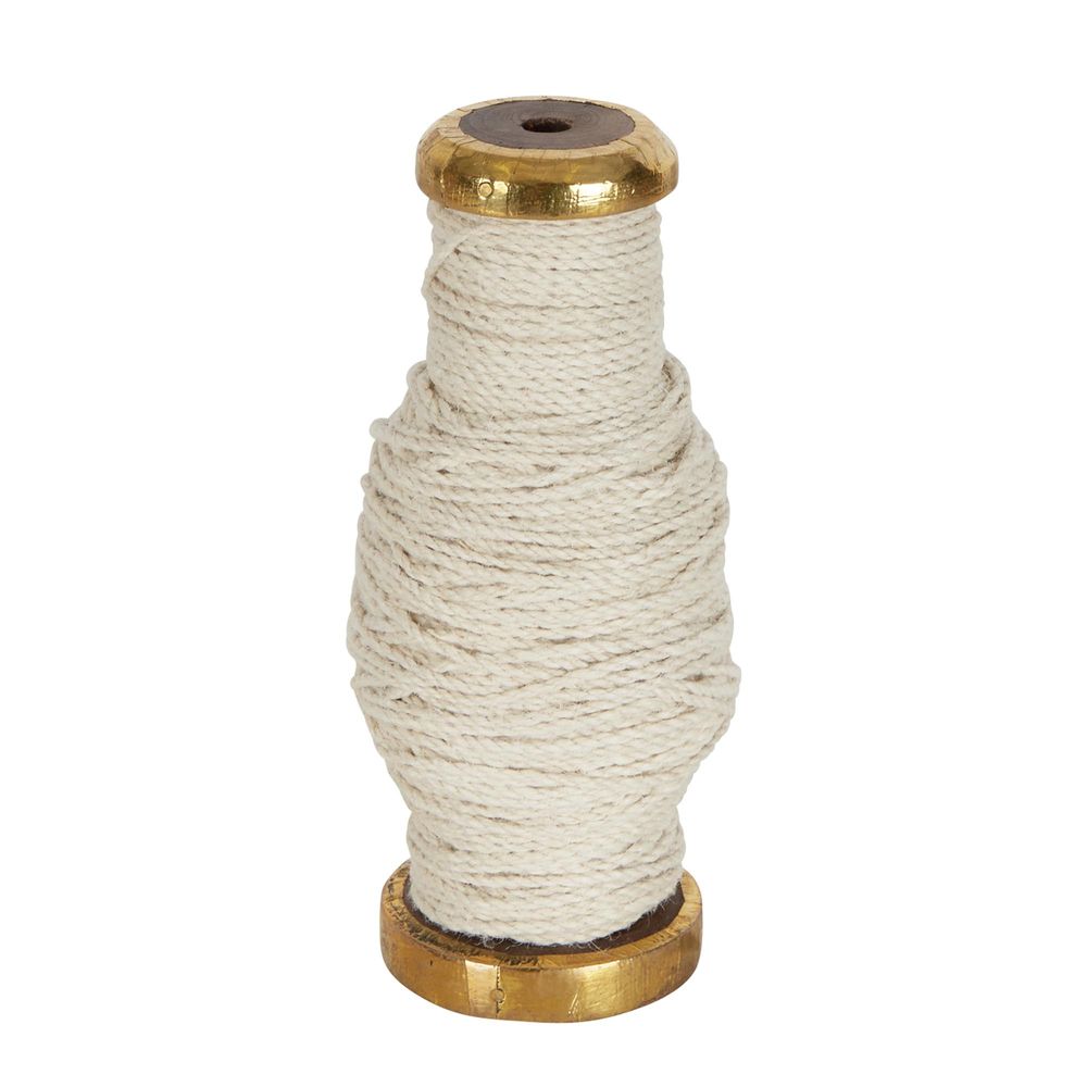 Jute Cord On Wooden Spool Cream 30M