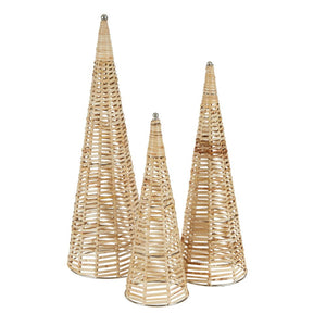 Cane Cone Tree Set Of 3