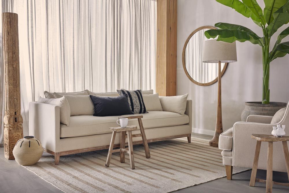Lancia Floor Lamp Base Large Light Natural- Base Only