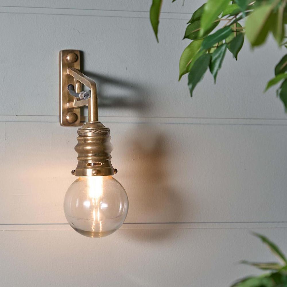 Carlton Outdoor Wall Light Antique Brass