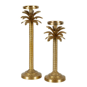 Raffles Palm Candle Stick Gold Small