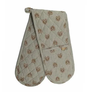 Mandalay - Double Oven Glove - New Olive & Beige