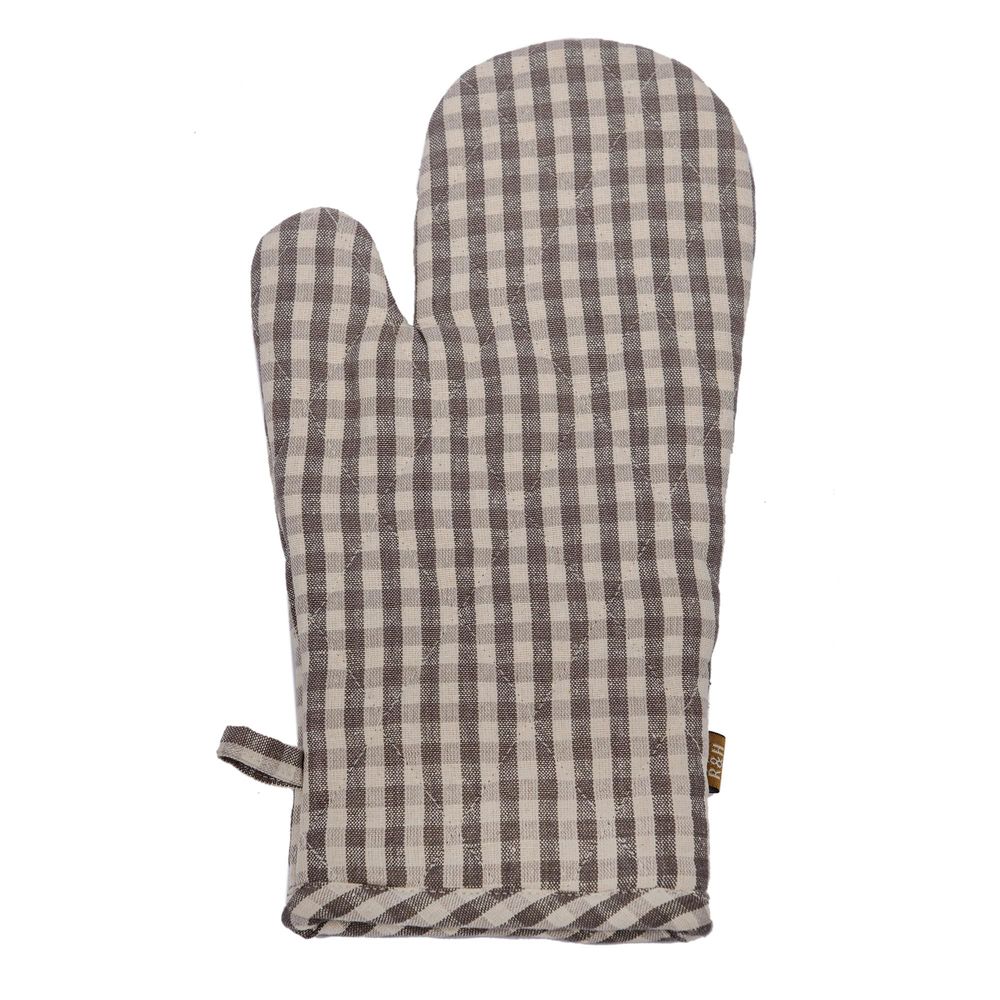 Gingham Oven Glove Ash