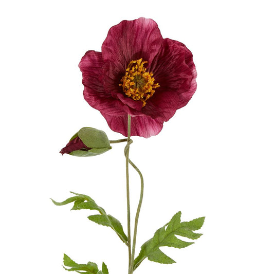 Poppy Stem 68Cm Plum