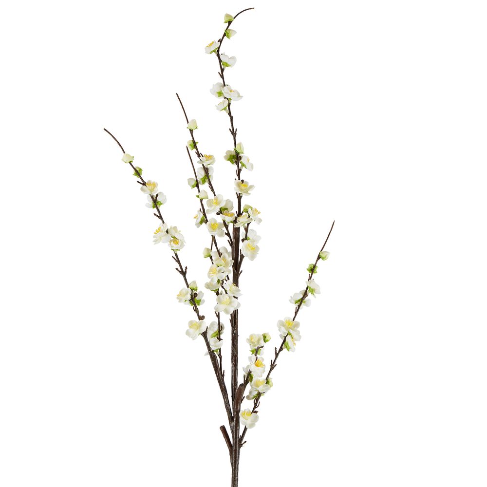 Japonica Blossom Stem 120Cm White