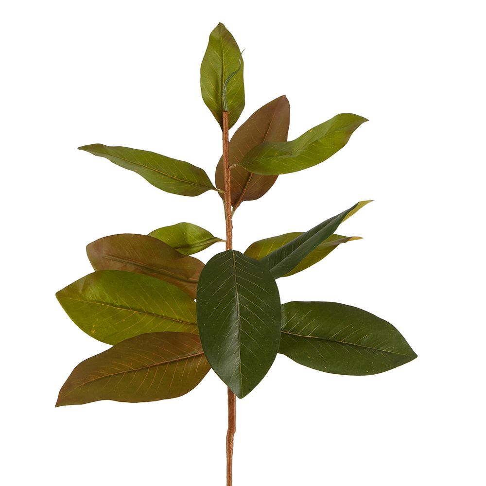 Autumn Magnolia Leaf Spray Stem 70Cm