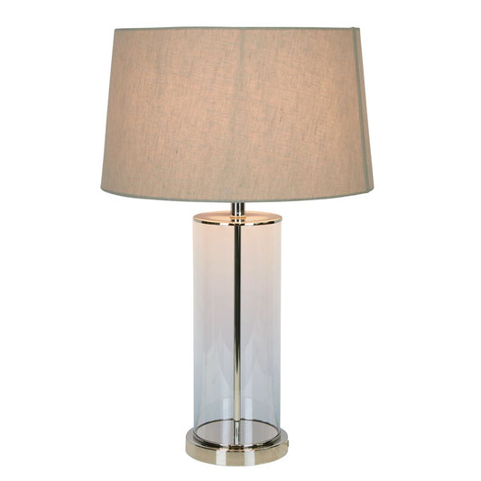 Iris Glass Table Lamp Base Polished Nickel