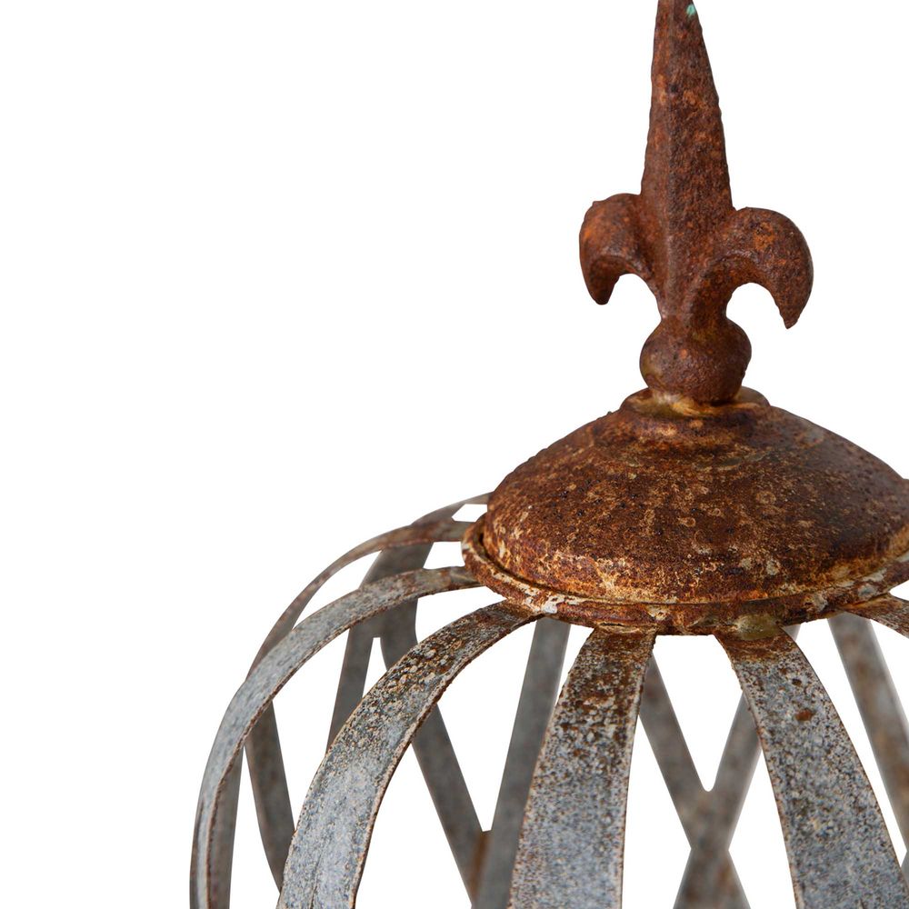 Lattice Aged Iron Cloche Large