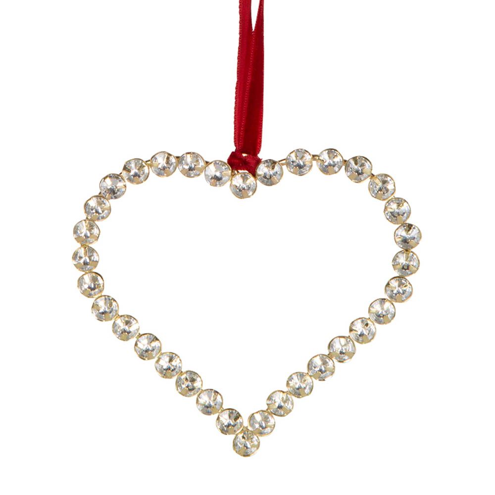 Bulgere Diamante Heart Ornament Large Gold