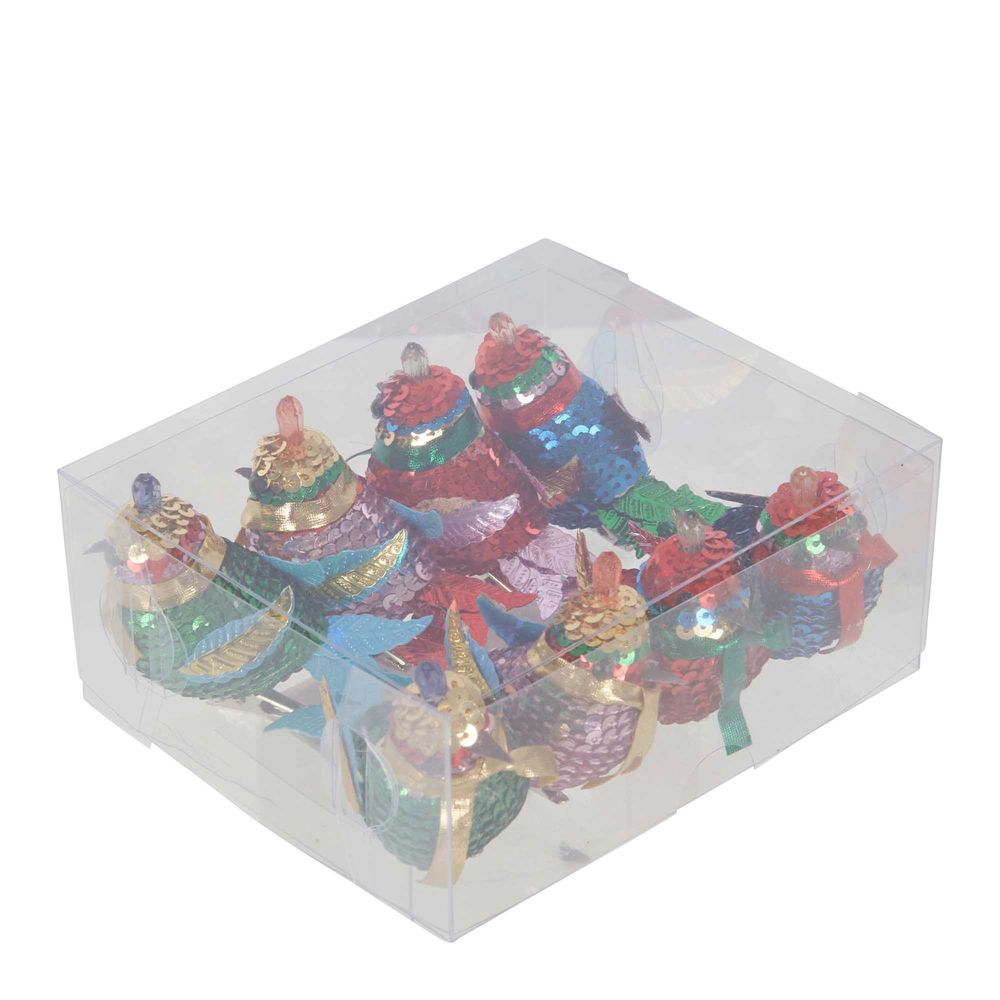 Bedazzled Sequin Birds Bright - Box Set Of 8 Assorted